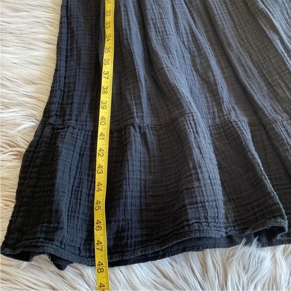 Anine Bing Agnes Black Tie Shoulder Cotton Maxi
Dress Small - Picture 11 of 11